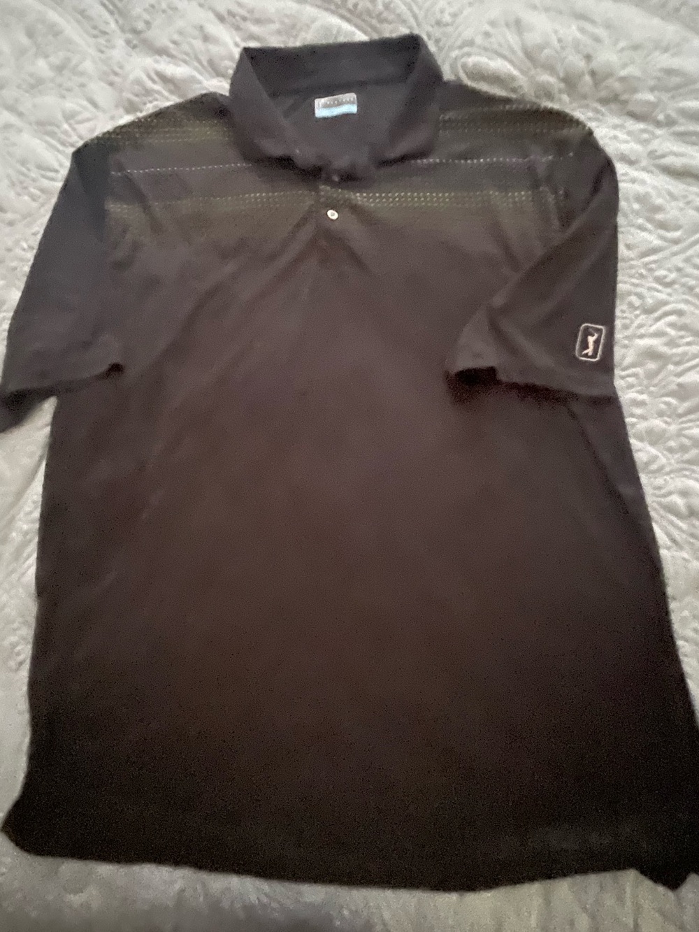 NWOT Men’s PGA Pro Series Golf Polo Shirt 3XL Tall Authentic “Sleet” Gear Black